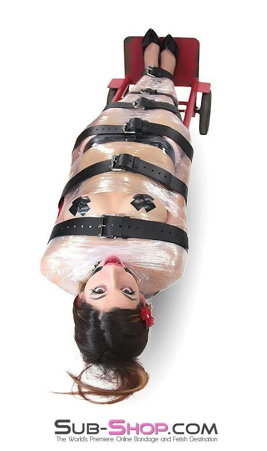 1743A-BLK      2" Wide Buckling Bondage Strap, Black Leather - 4 Sizes!