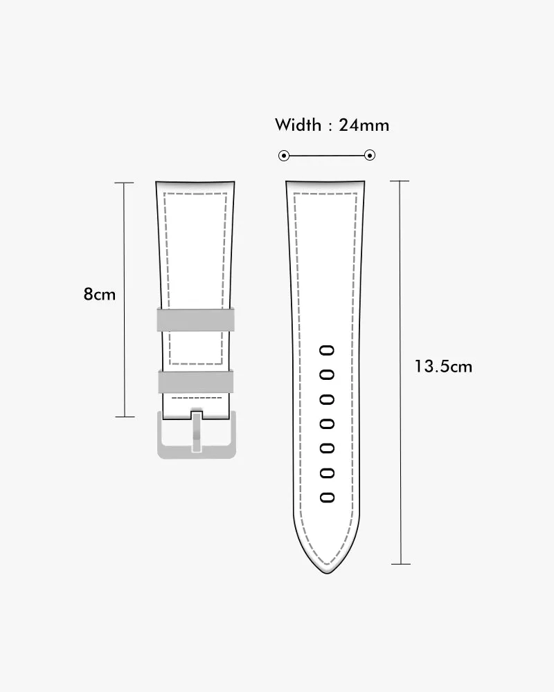 24mm Brown Leather Strap