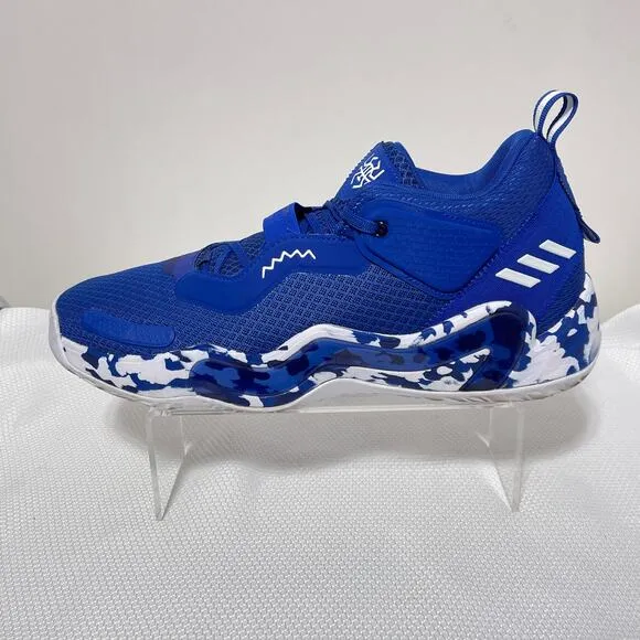 Adidas Basketball Sneaker Mens 13 D.O.N Issue 3 Blue White Athletic Lace Up Shoe
