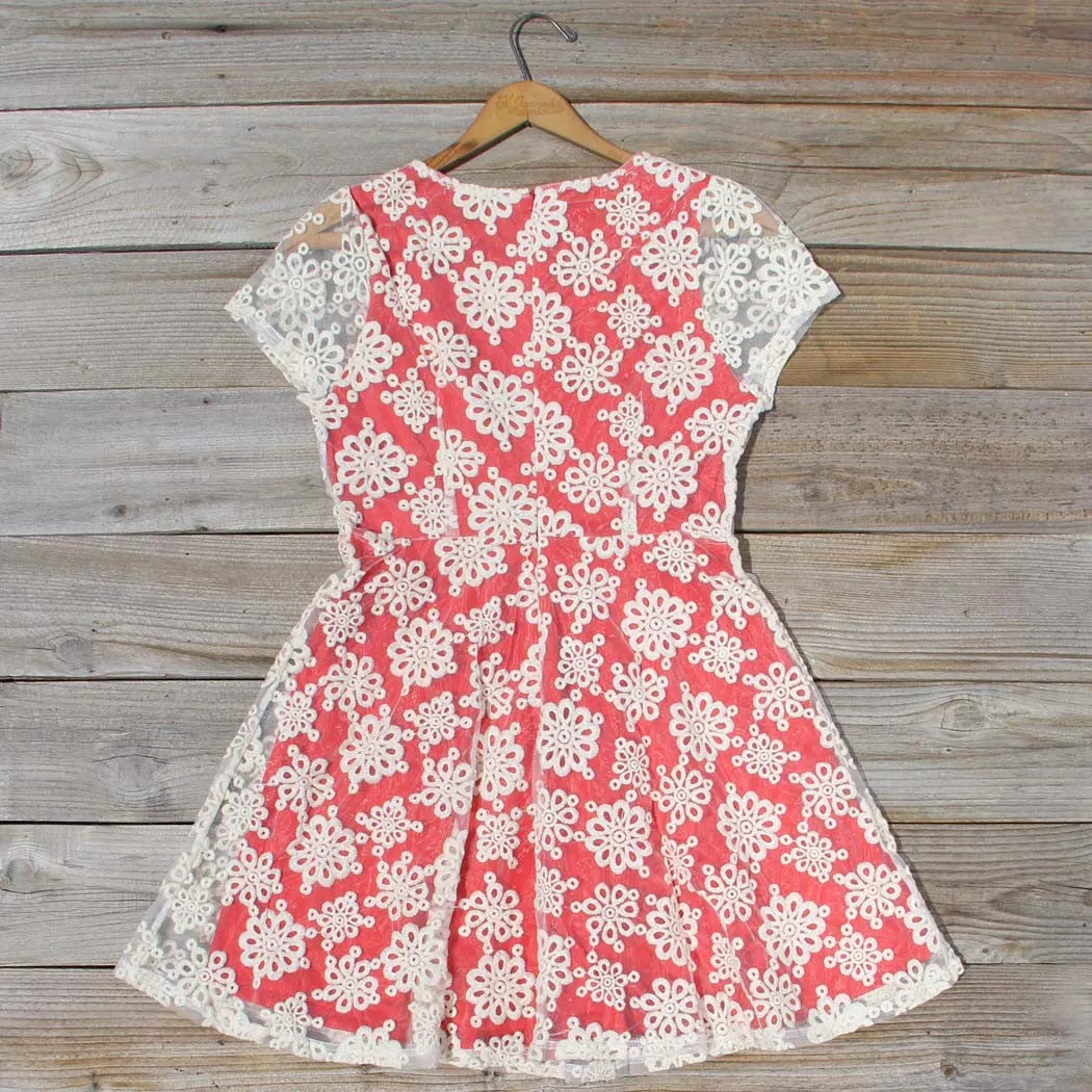 Aisle & Lace Dress in Geranium