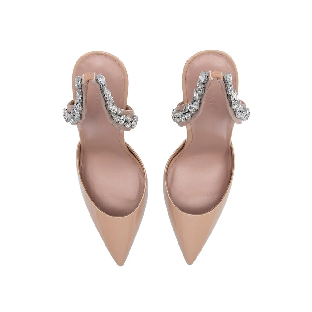 AMINAH ABDUL JILLIL SOLEIL SLINGBACK TAN KITTEN
