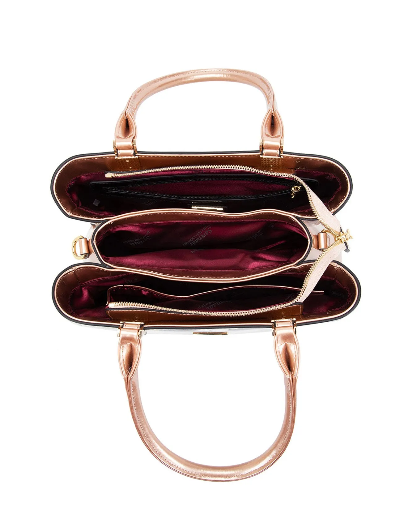 ANNALISE GRIP HANDLE  LEATHER BAG- SN77-0378