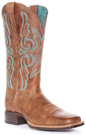 Ariat Primera Strech In Brown Blue For Women