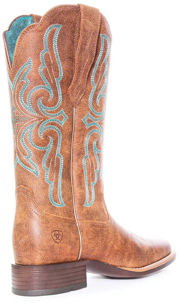 Ariat Primera Strech In Brown Blue For Women