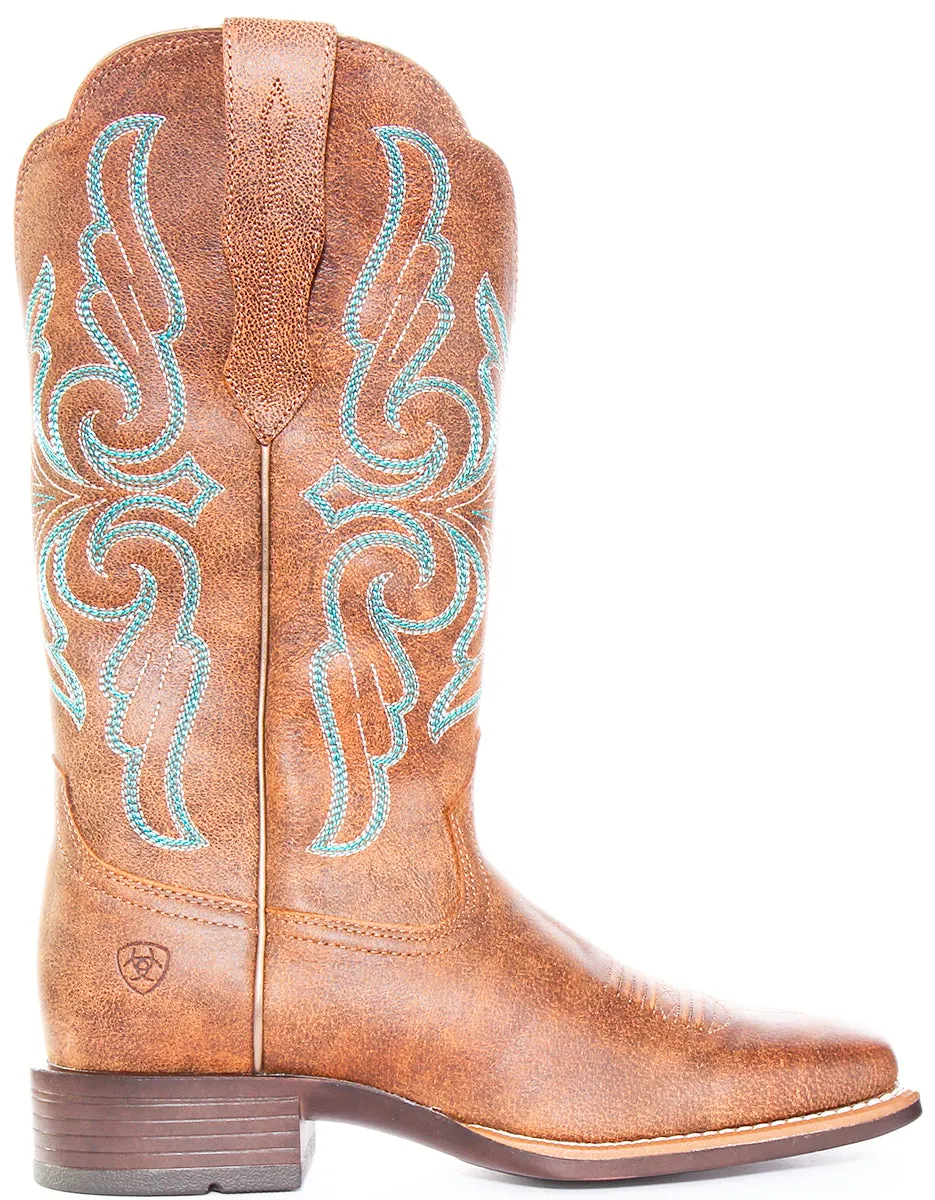 Ariat Primera Strech In Brown Blue For Women