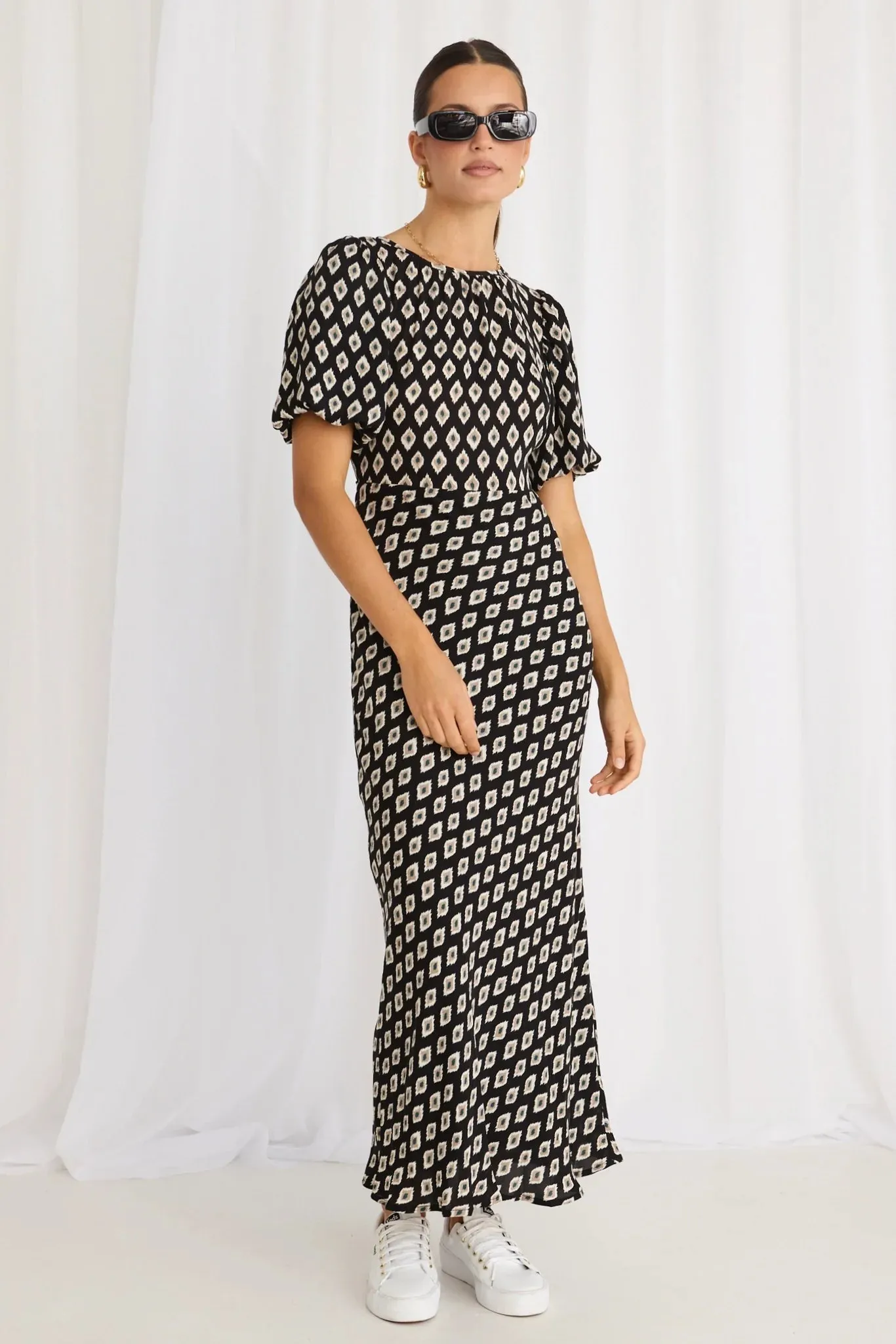 Astrid Geo Spot Maxi Dress