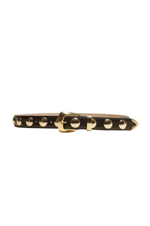 Benny Leather Gold Studded Belt