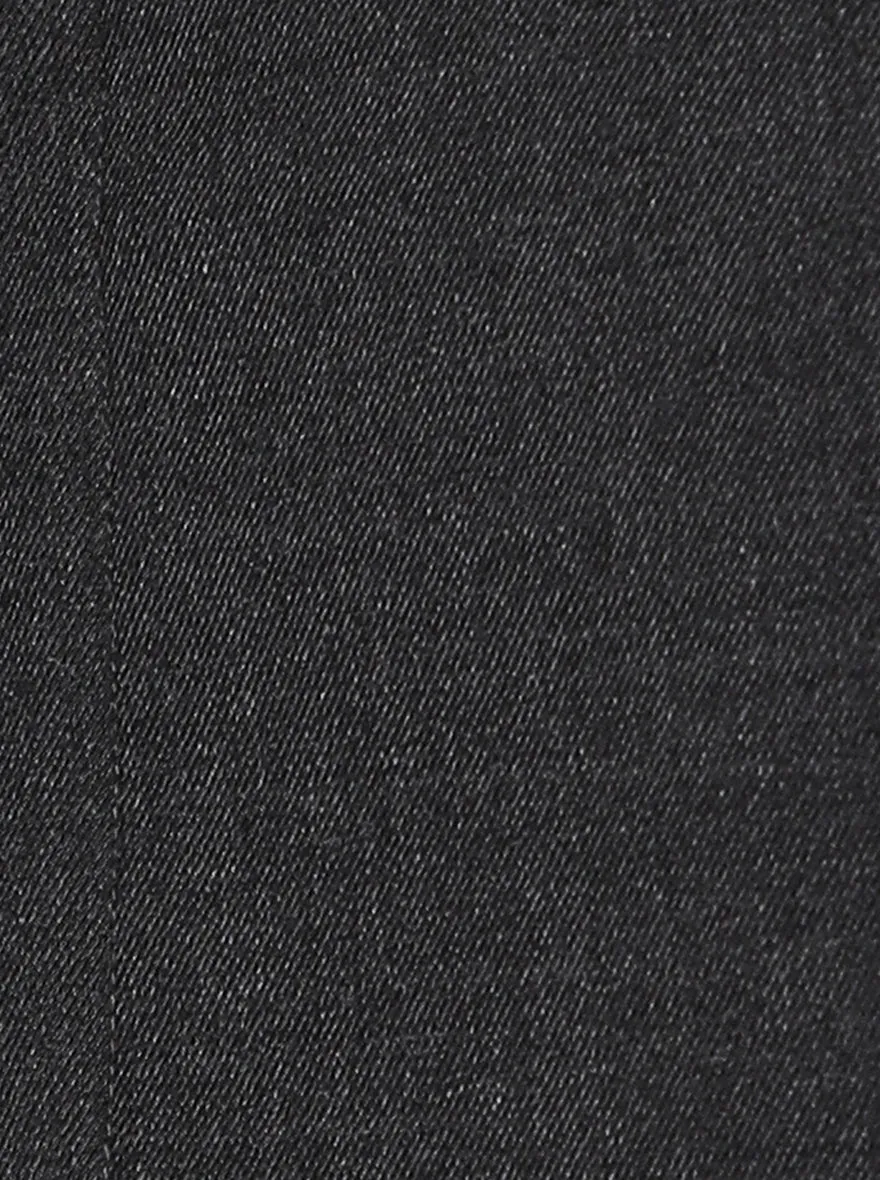 Black Solid Slim Fit Formal Trouser | JadeBlue