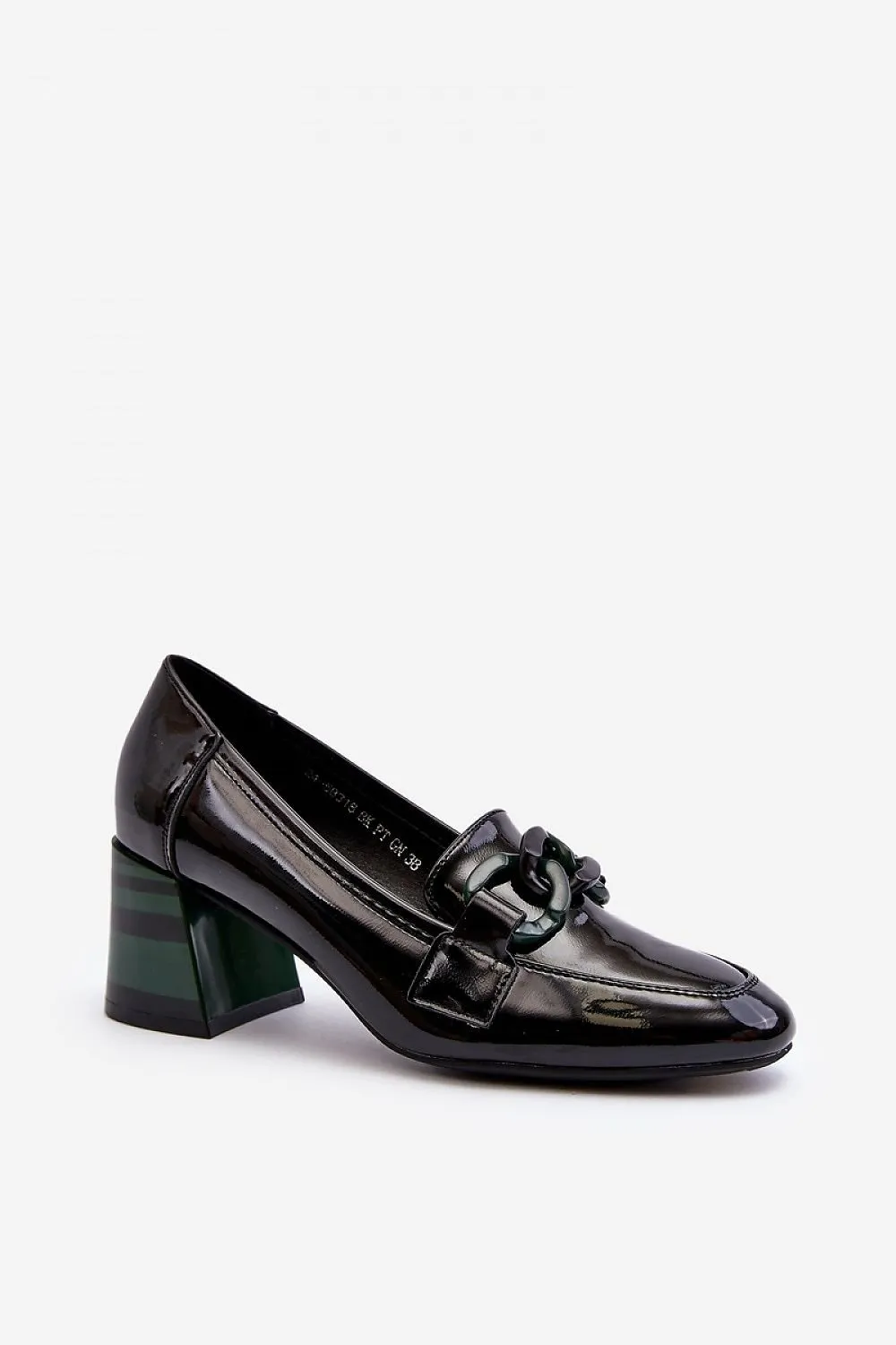 Block heel pumps