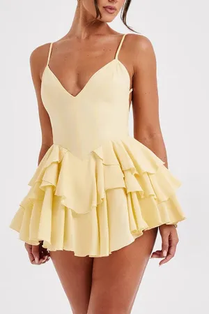 BS3177 Ruffle Cami Mini Dress