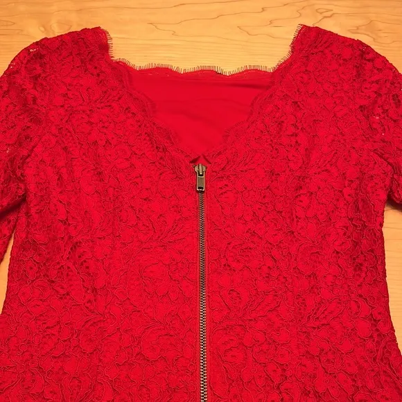 Cache Red Lace Dress NWT Sz 2