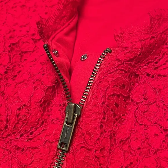 Cache Red Lace Dress NWT Sz 2