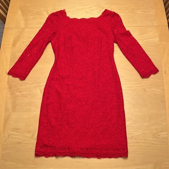Cache Red Lace Dress NWT Sz 2