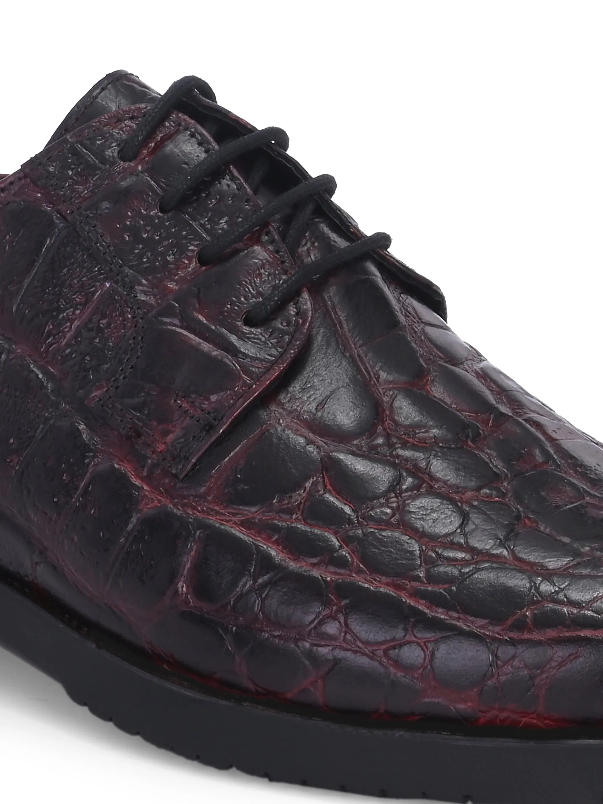 CARLO ROMANO BY WASAN  PREMIUM STYLISH CROCO PRINTED LEATHER SHOES FOR MEN