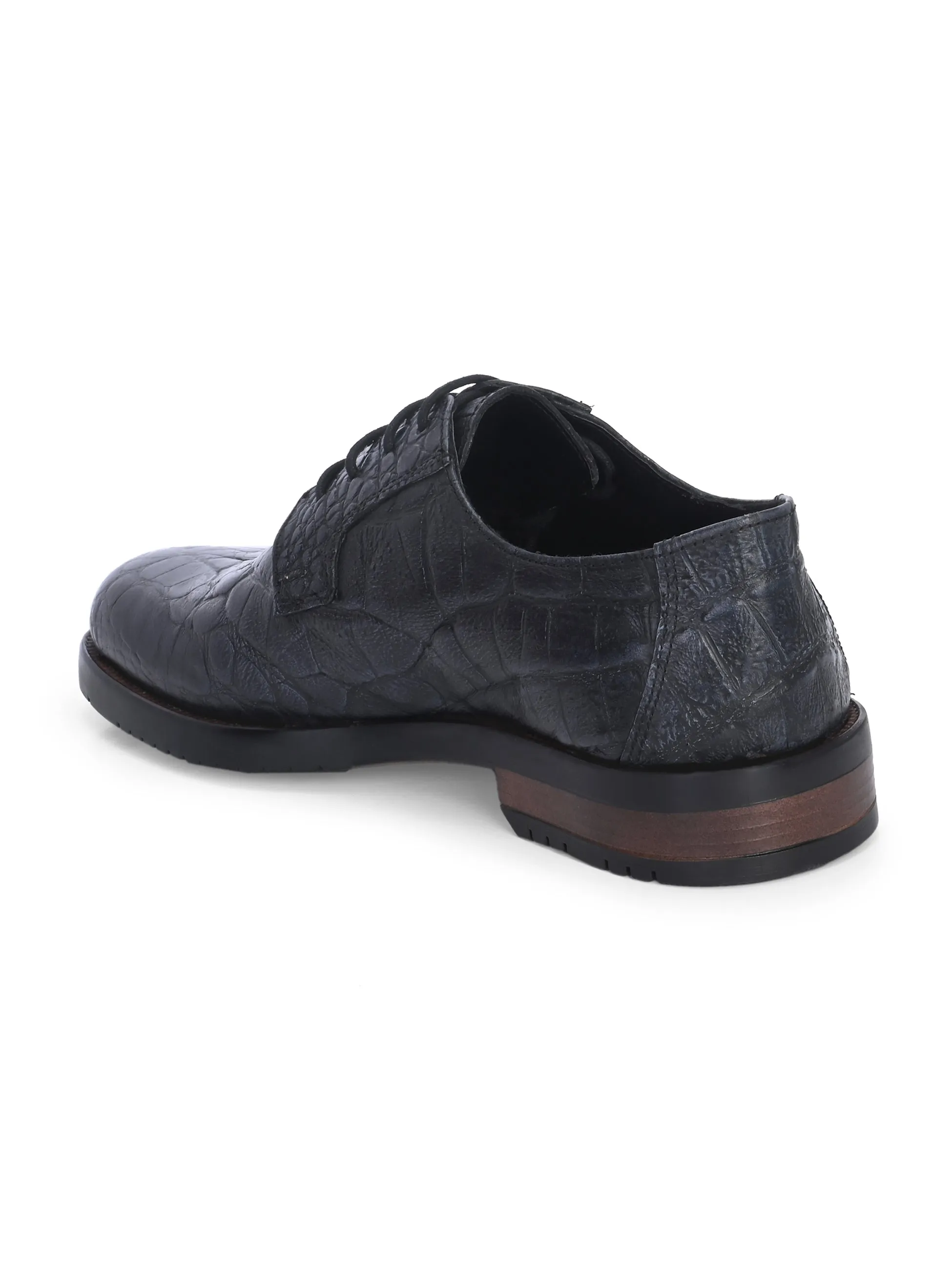 CARLO ROMANO BY WASAN  PREMIUM STYLISH CROCO PRINTED LEATHER SHOES FOR MEN