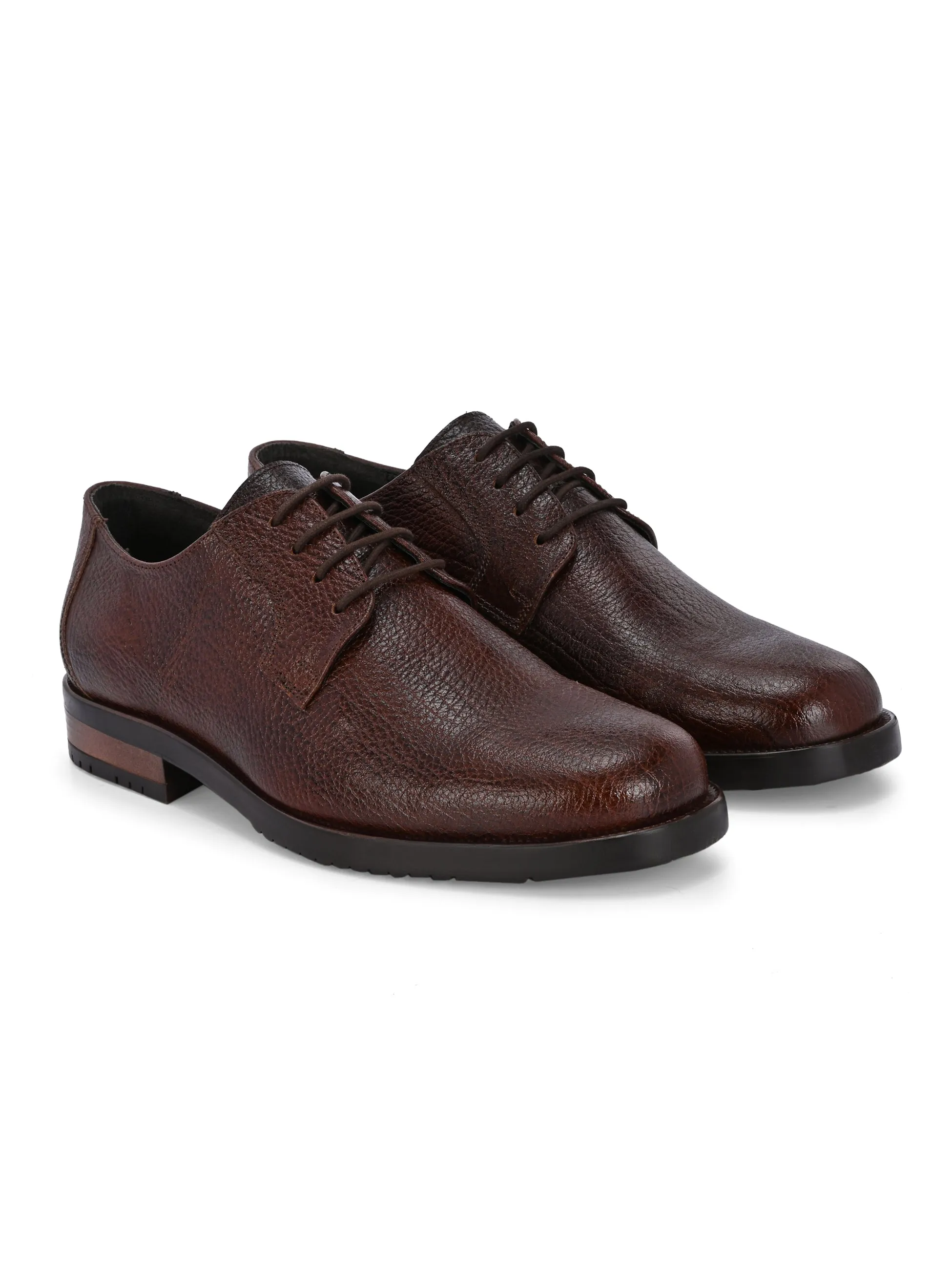 CARLO ROMANO BY WASAN TAN COLOR PREMIUM STYLISH GENUINE LEATHER SHOES FOR MEN