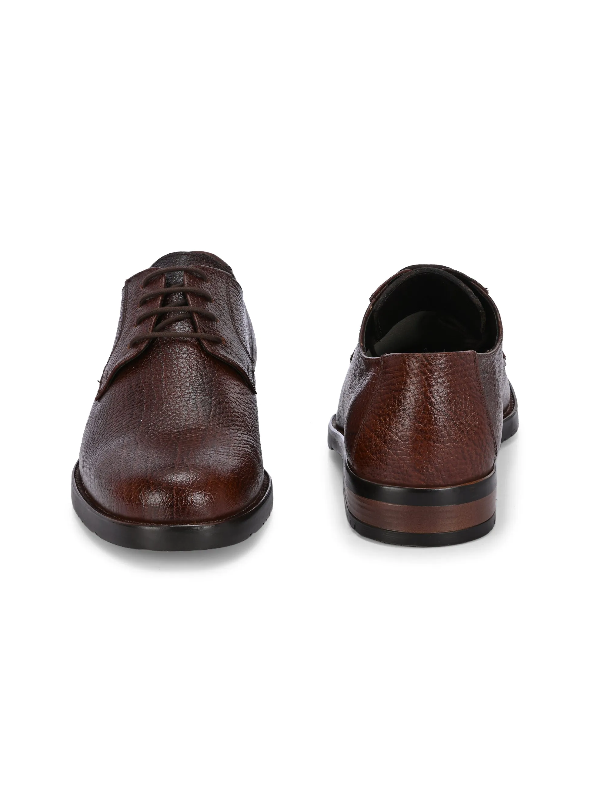 CARLO ROMANO BY WASAN TAN COLOR PREMIUM STYLISH GENUINE LEATHER SHOES FOR MEN
