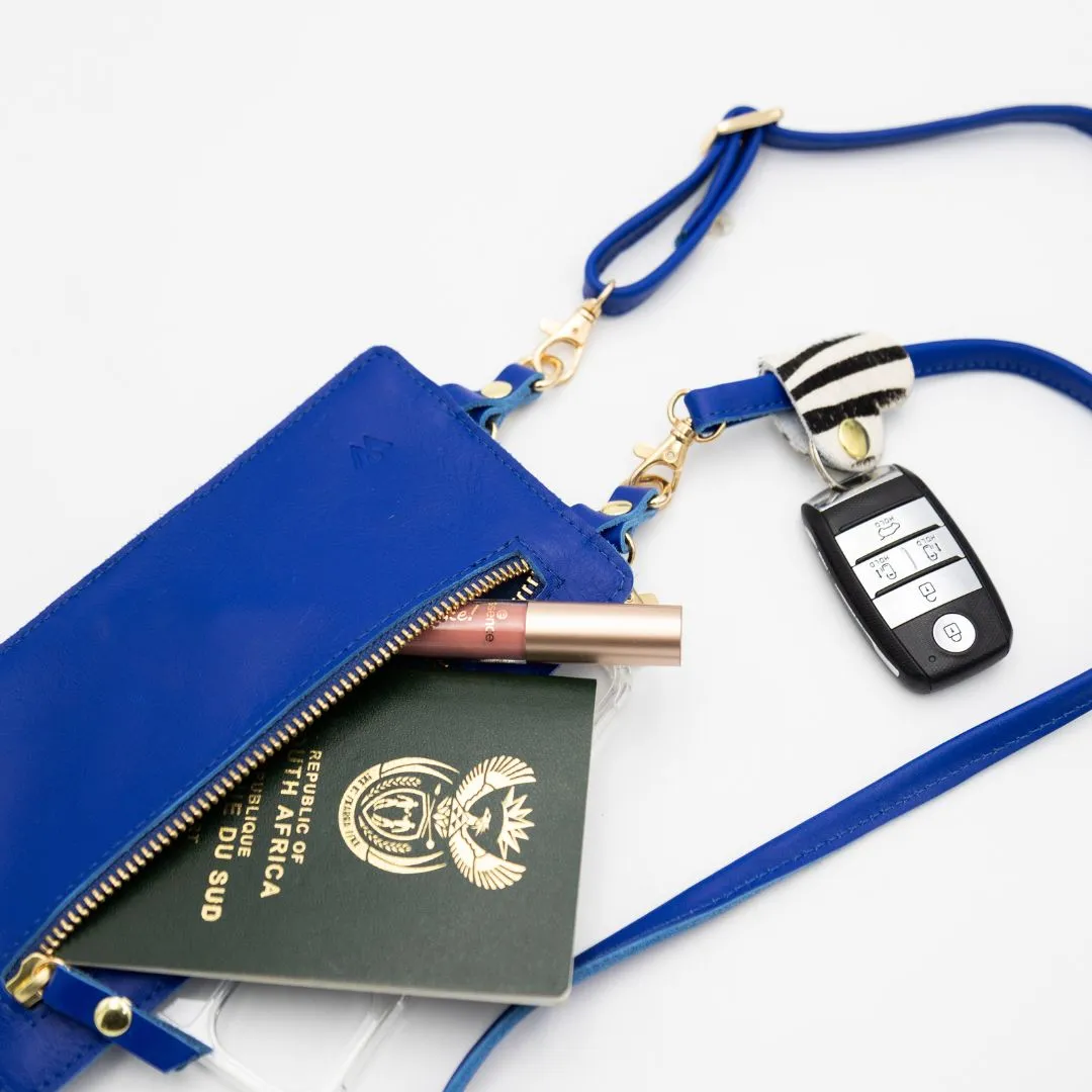 Cobalt Blue Leather Strap ( gold fittings)