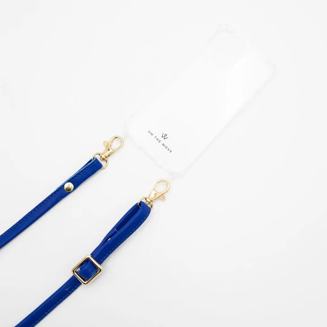 Cobalt Blue Leather Strap ( gold fittings)