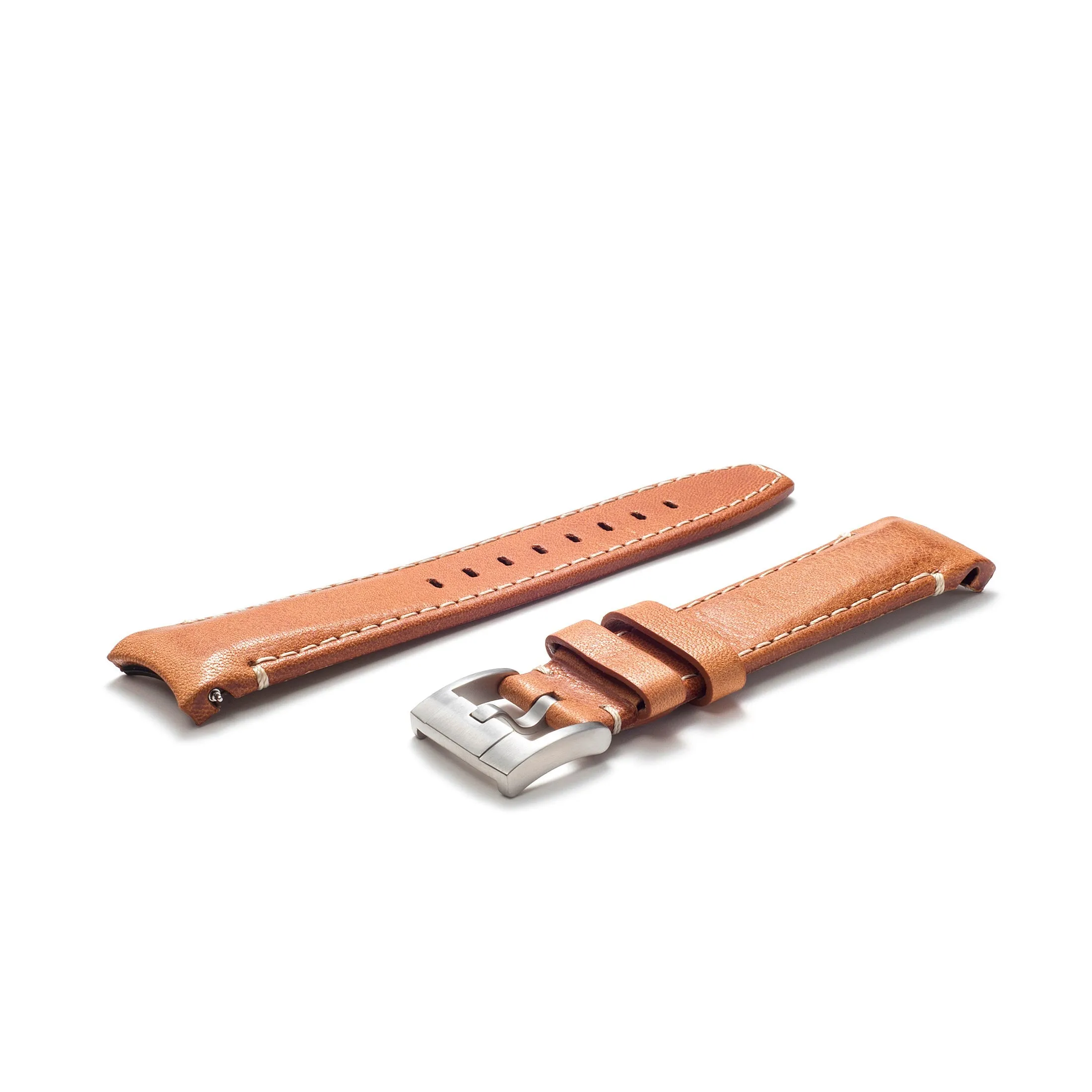 Curved End Leather Strap for Rolex Daytona with Tang Buckle