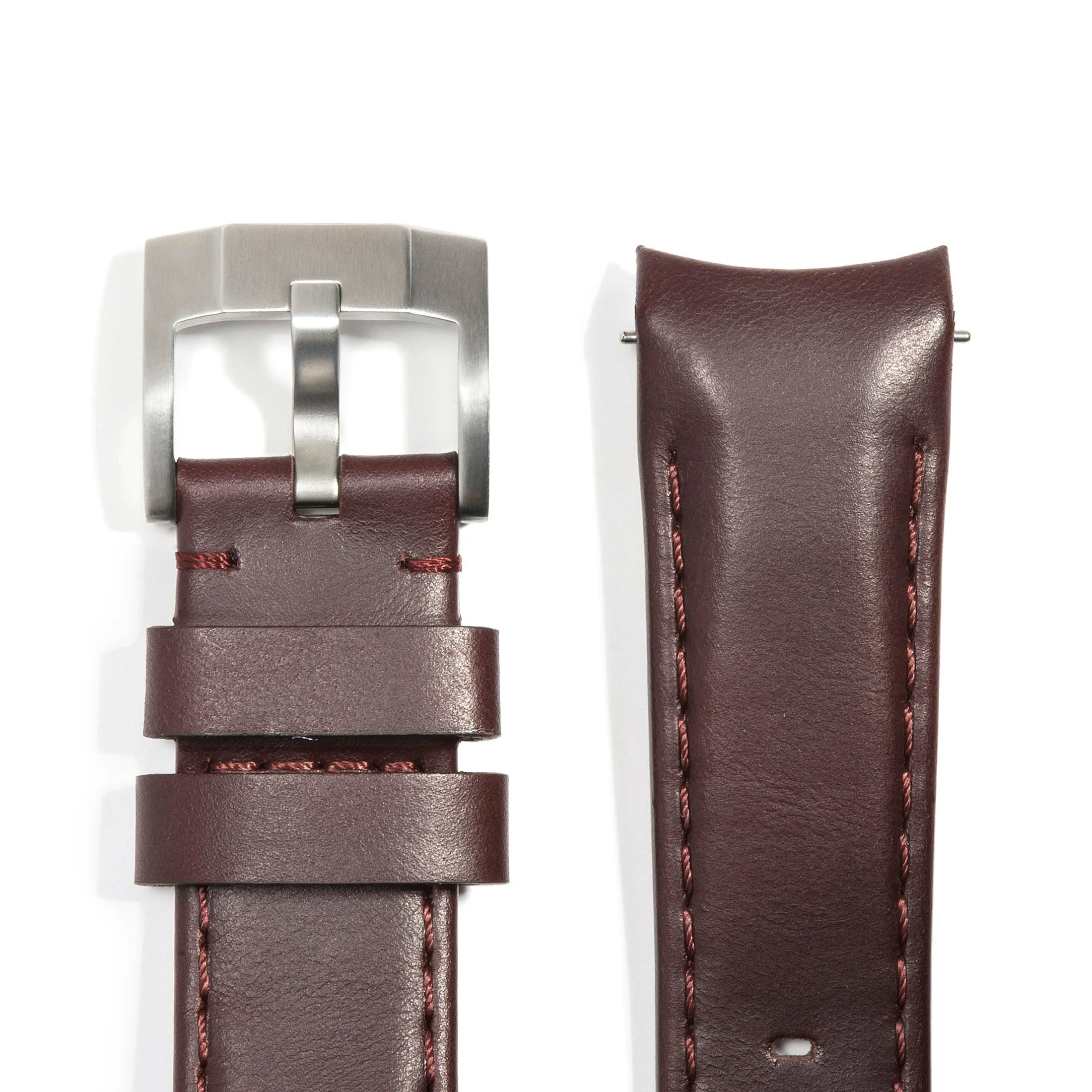 Curved End Leather Strap for Rolex Daytona with Tang Buckle