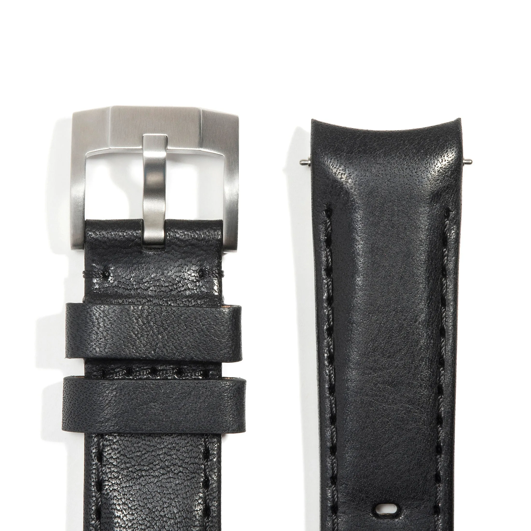 Curved End Leather Strap for Rolex Daytona with Tang Buckle