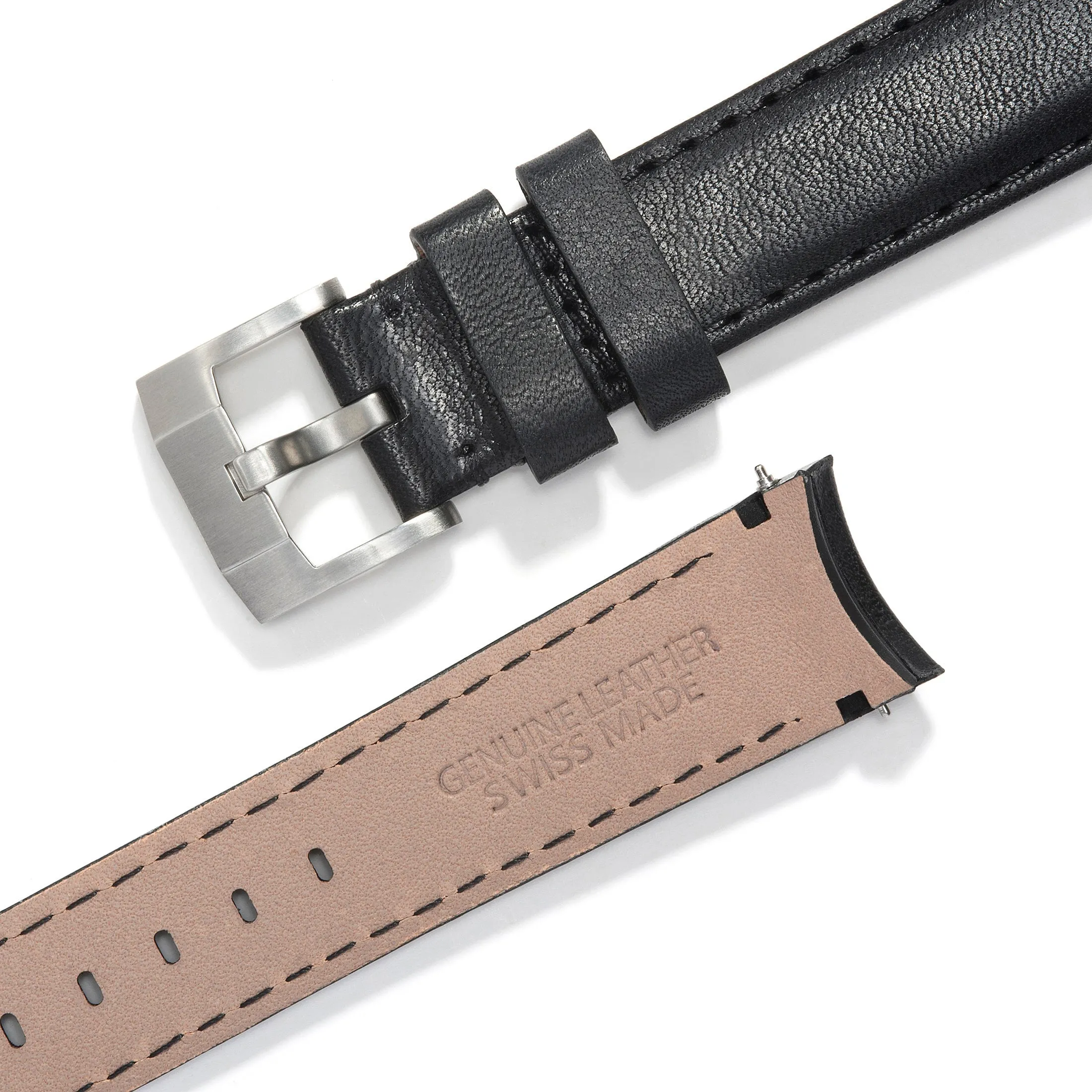Curved End Leather Strap for Rolex Daytona with Tang Buckle