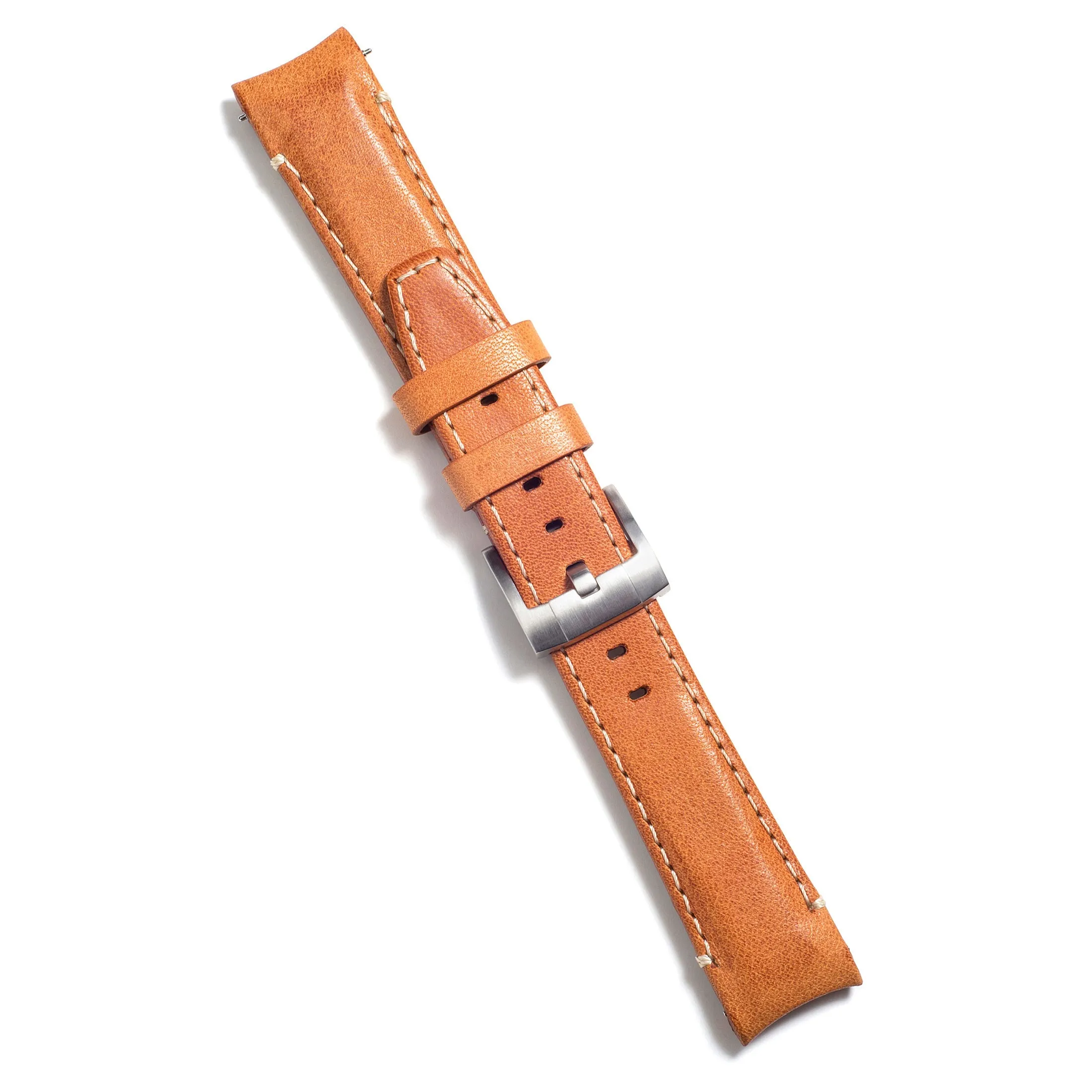 Curved End Leather Strap for Rolex Daytona with Tang Buckle