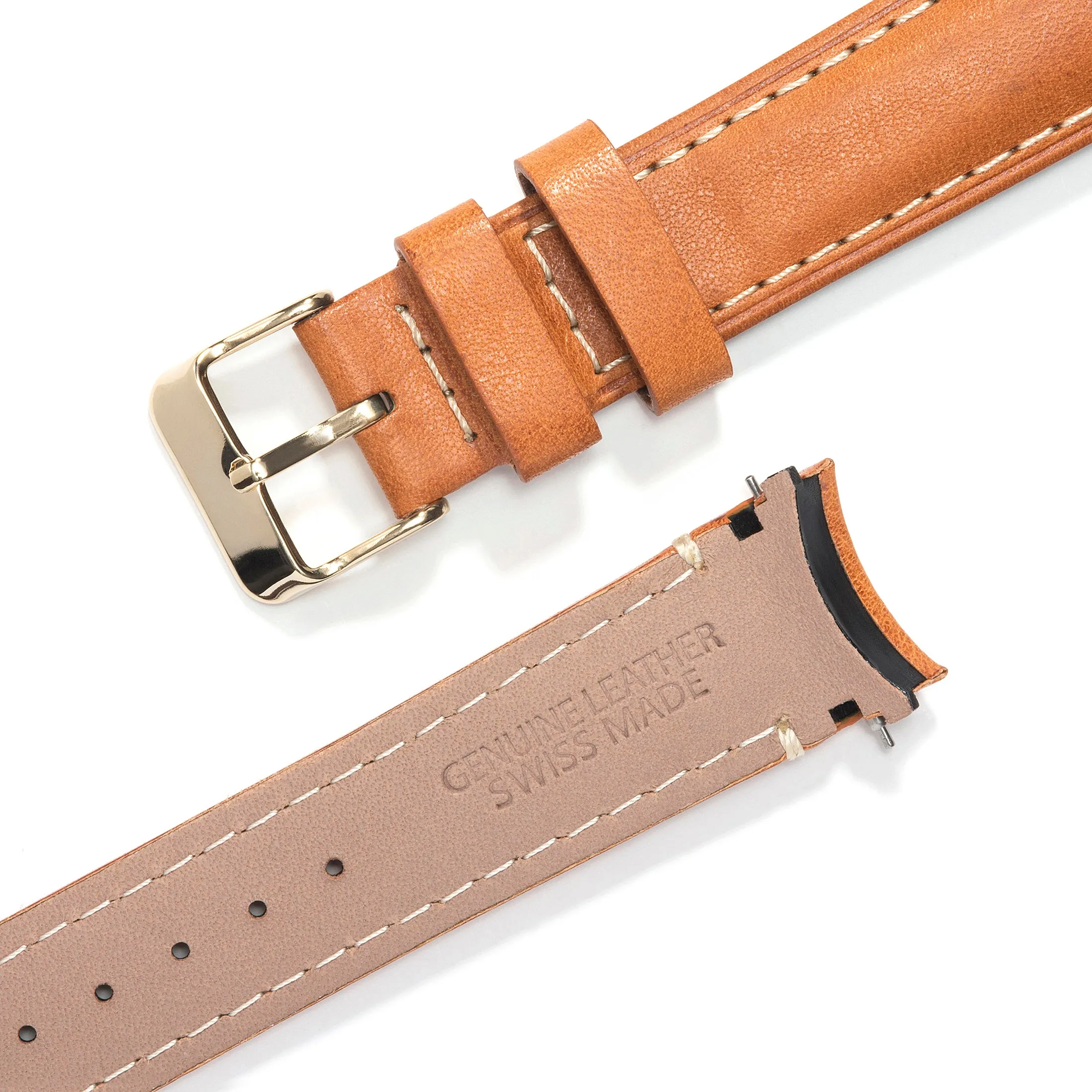 Curved End Leather Strap for Rolex GMT 1675 & 16750 with Tang Buckle