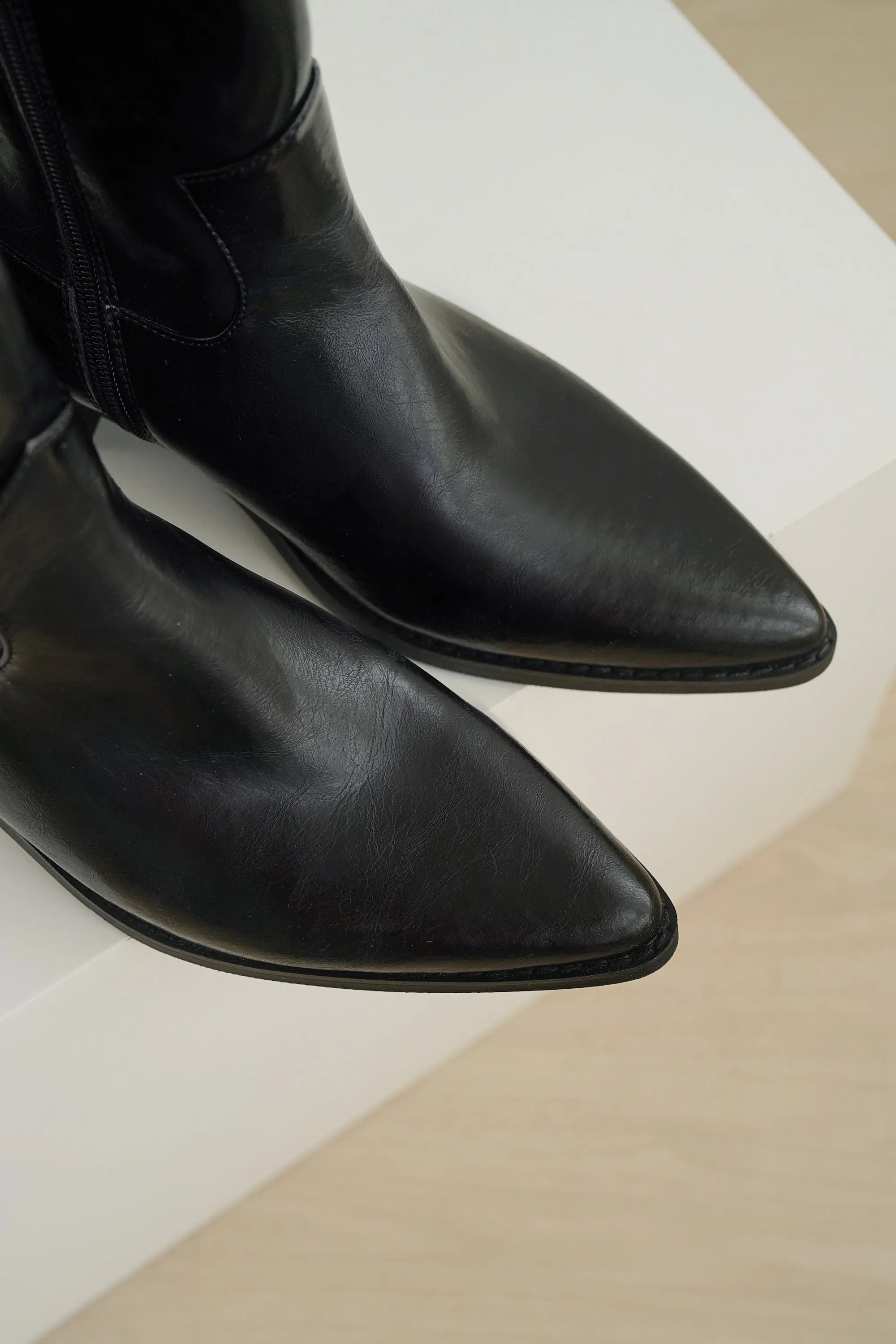 Dallas Leather Knee Boots