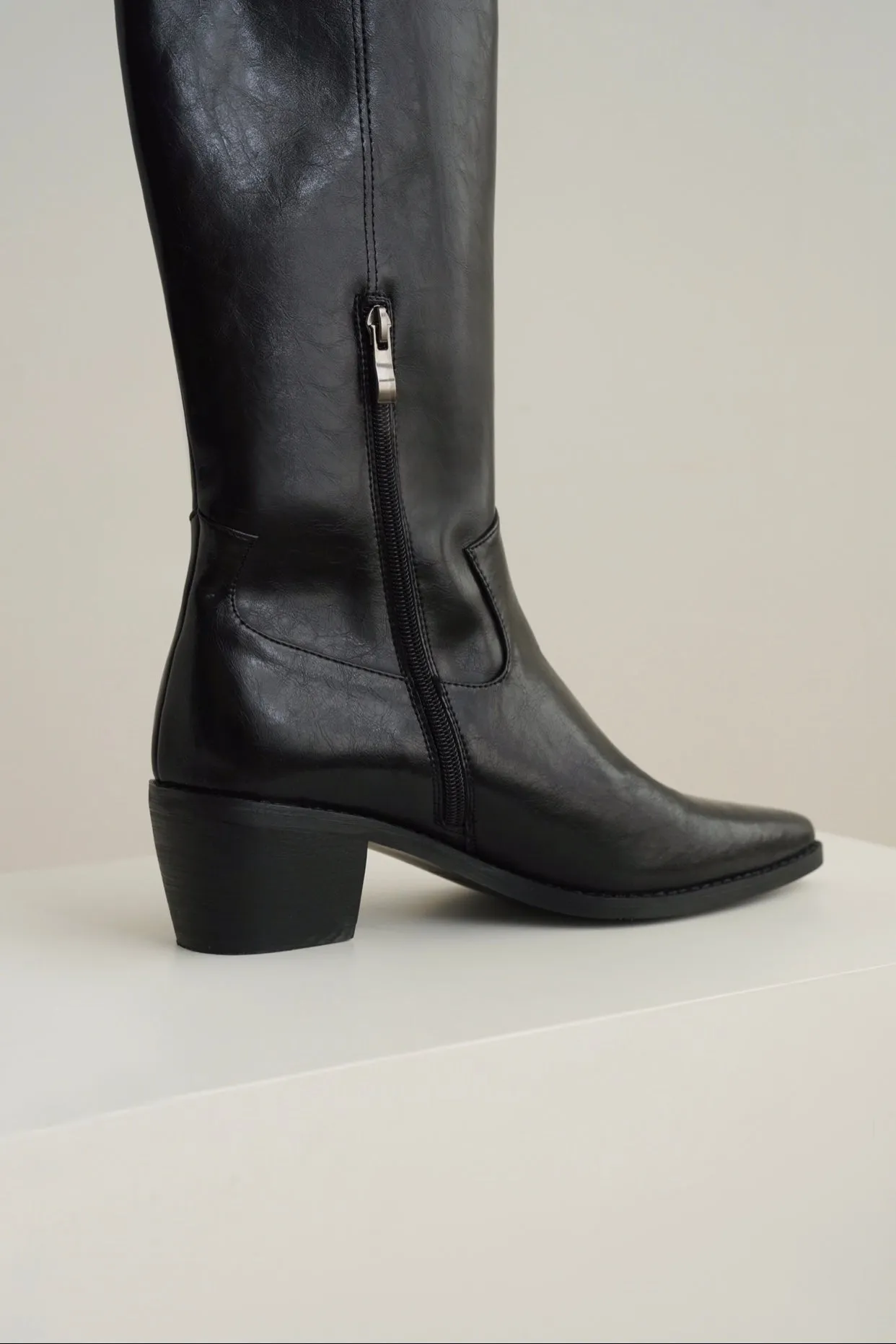 Dallas Leather Knee Boots