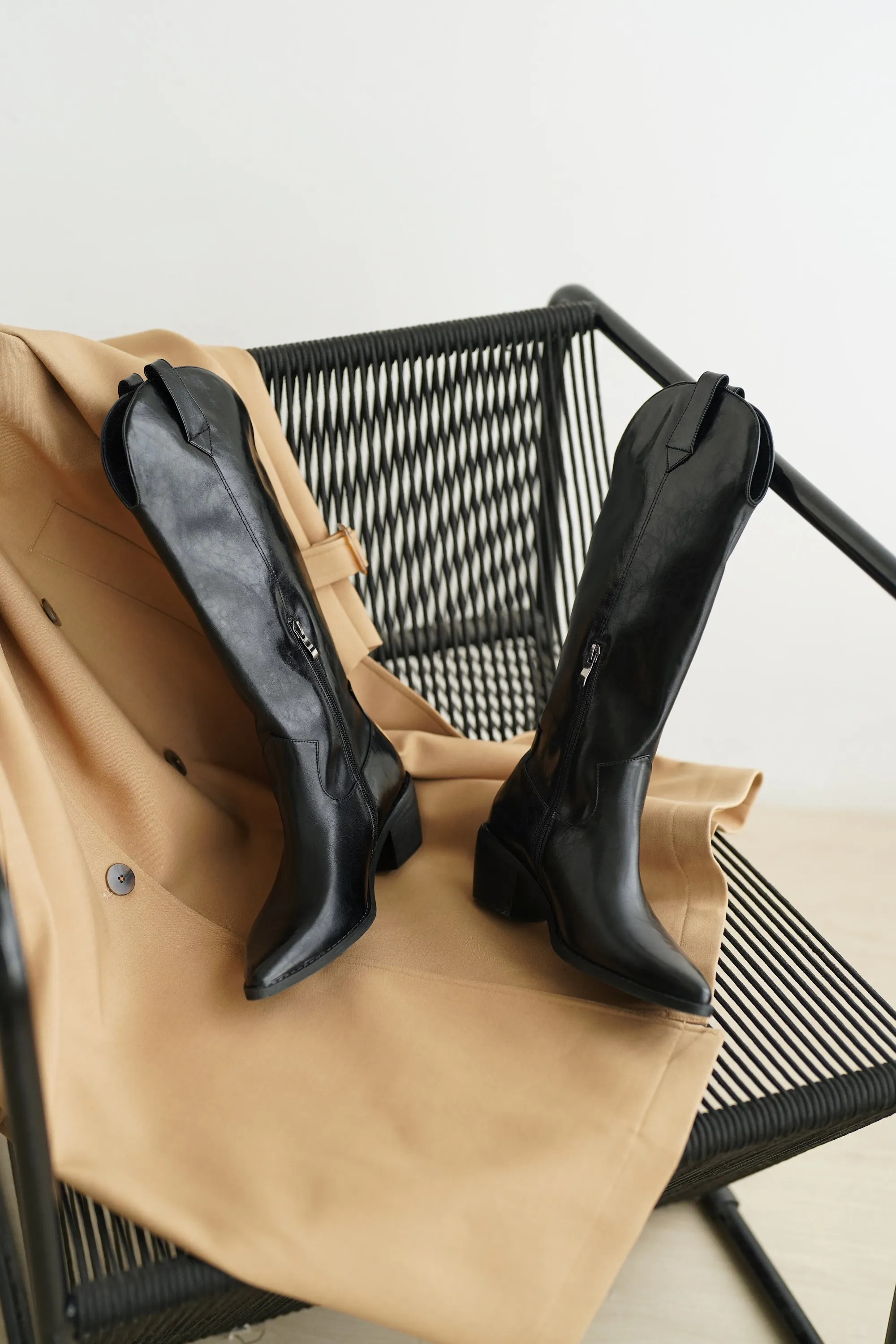 Dallas Leather Knee Boots