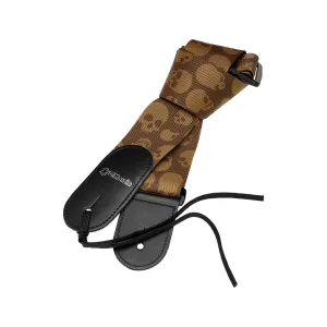 DiMarzio DD3100MGSK Cordura w/Leather Ends Guitar Strap, Camo Skulls