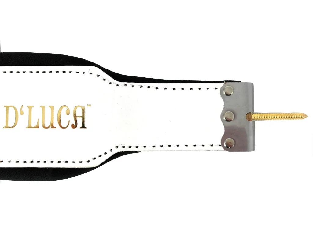 D'Luca Pro Series Genuine Leather Accordion Bass Straps 20.5 Inches White