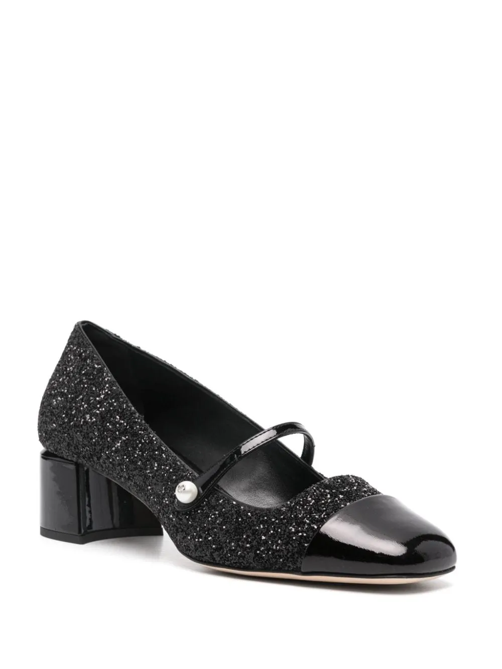 Elisa 45 glittered leather pumps
