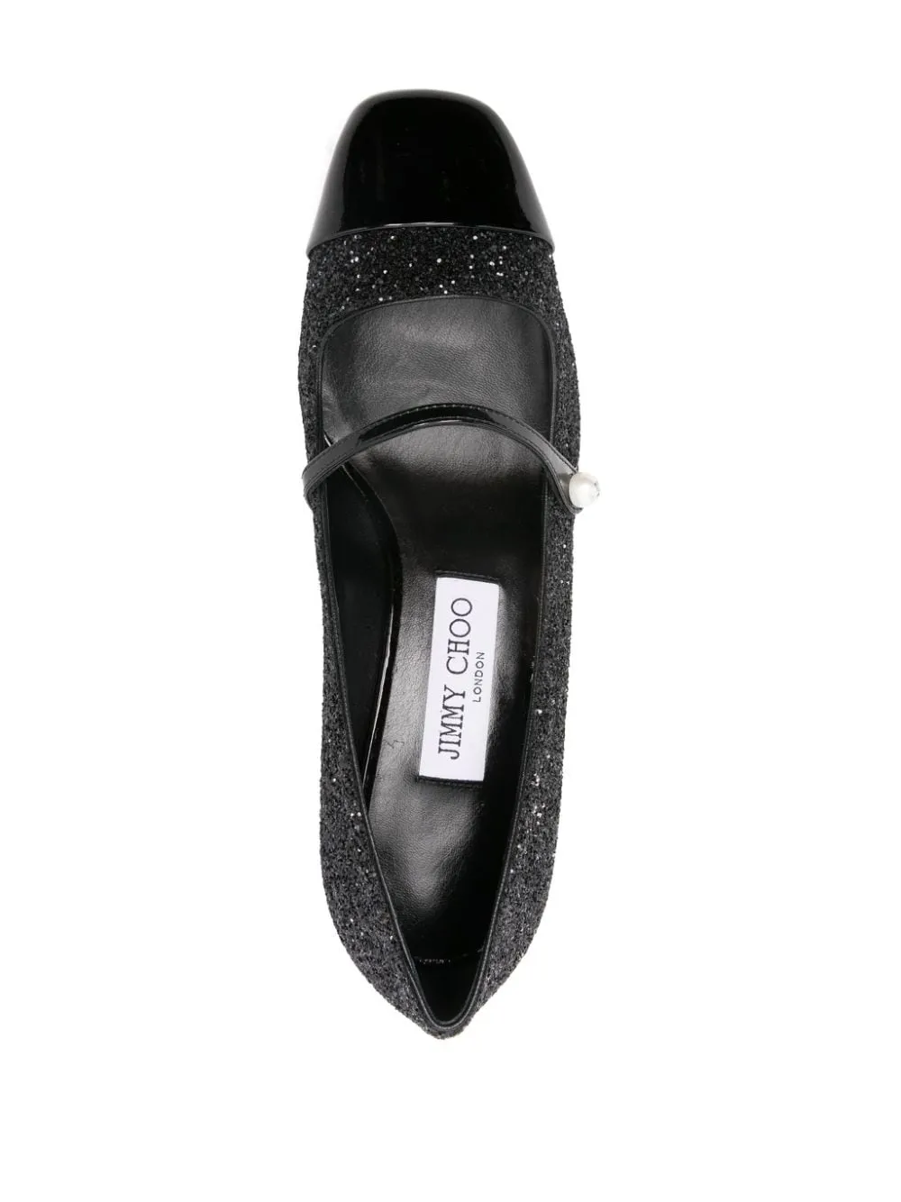 Elisa 45 glittered leather pumps