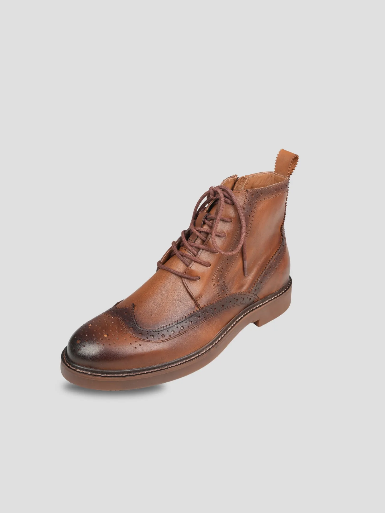 Ezok lace Up leather Boots for Men