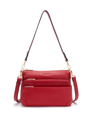 FAITH LEATHER CROSS BODY BAG- E1-0749-FIRE- NEW IN