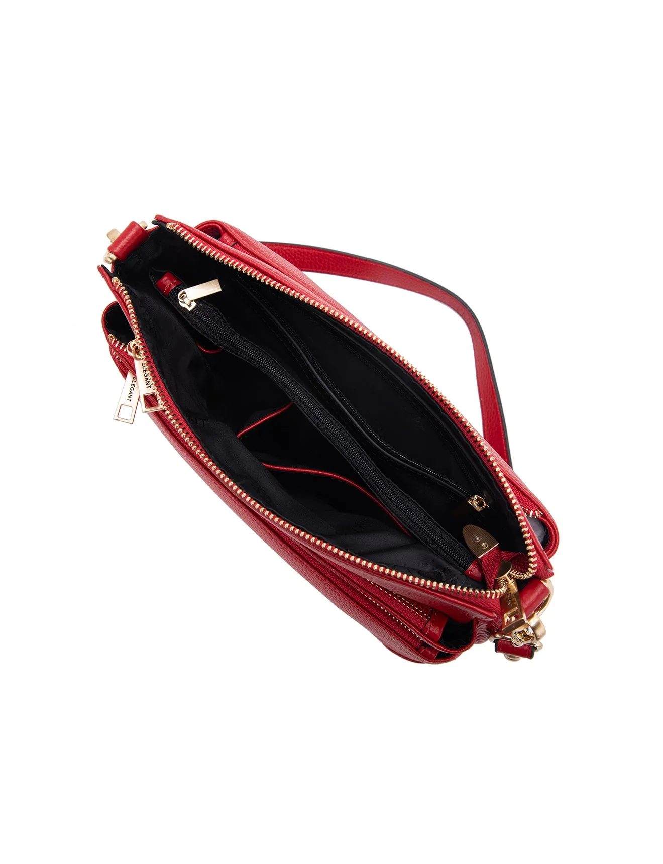 FAITH LEATHER CROSS BODY BAG- E1-0749-FIRE- NEW IN