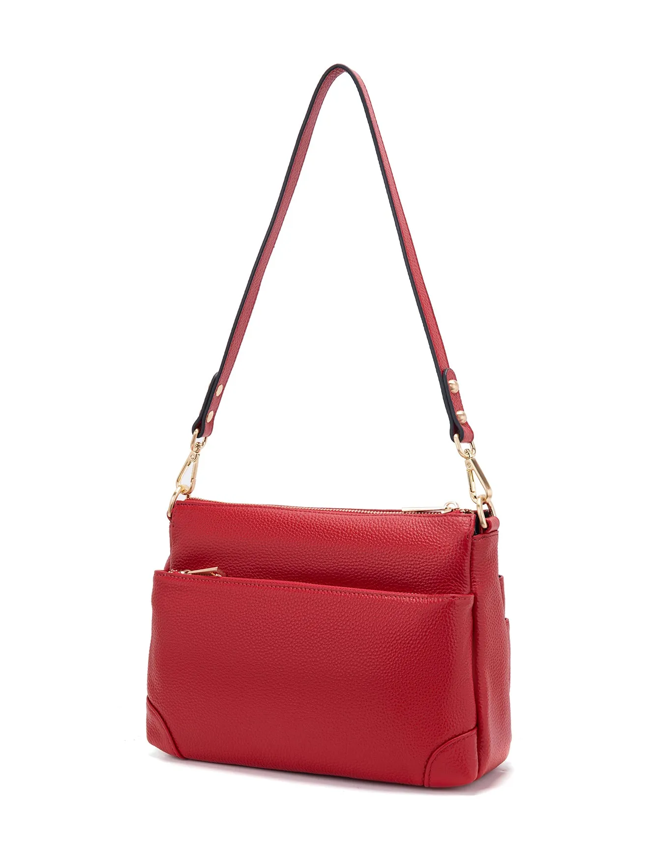 FAITH LEATHER CROSS BODY BAG- E1-0749-FIRE- NEW IN