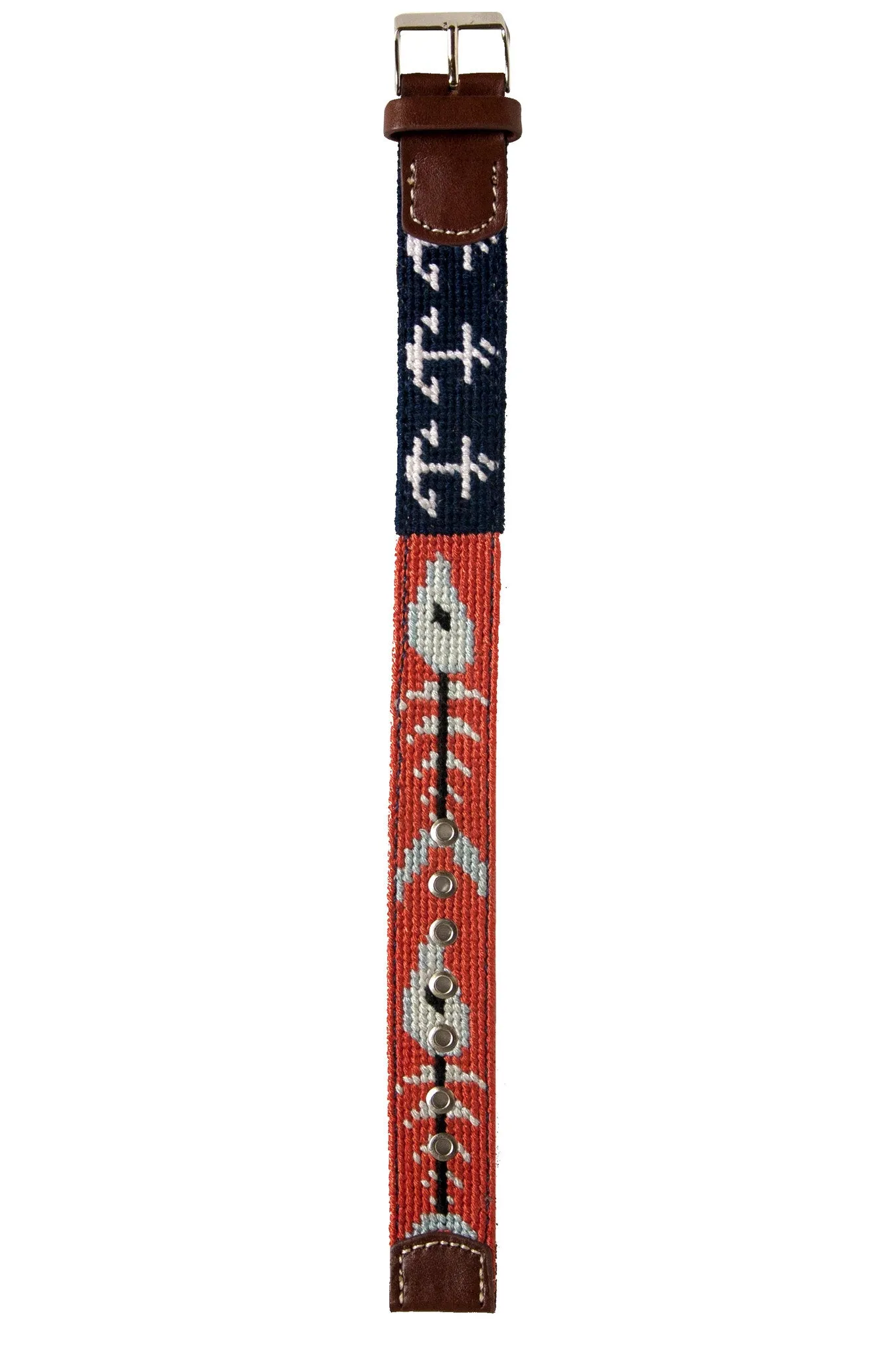 Fish & Anchor Needlepoint Watch Strap