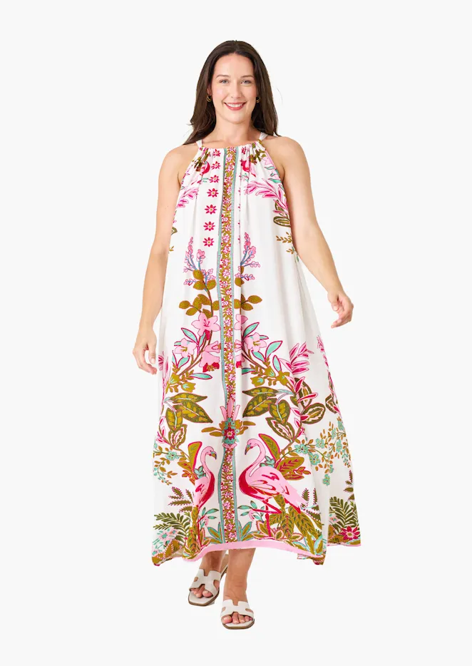 Flamingo Strap Dress