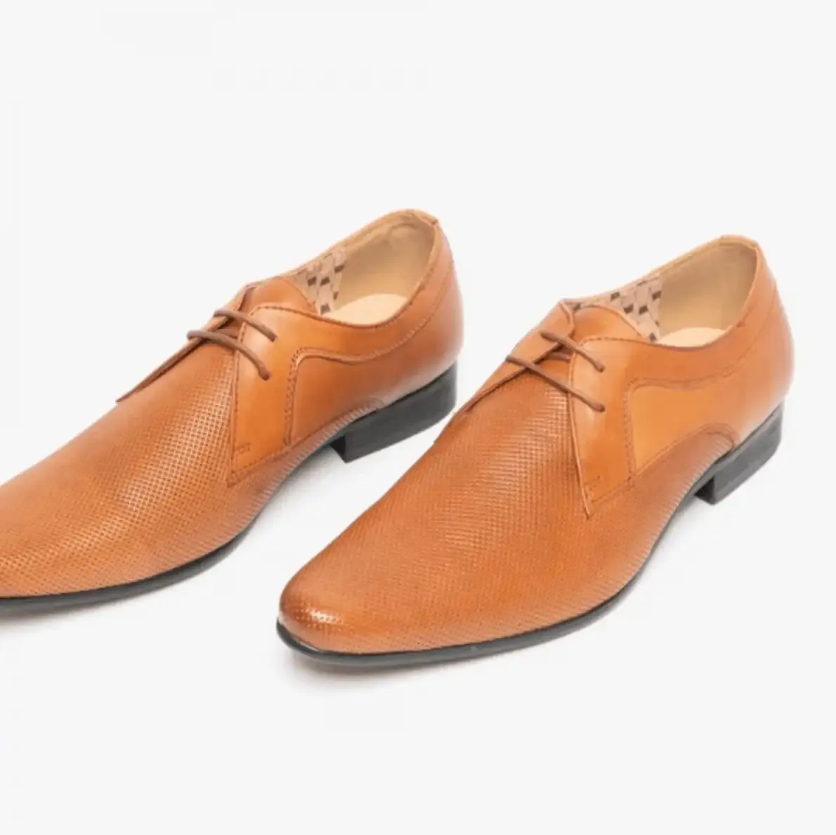 Front Ripley Formal Dress Shoes Tan Leather
