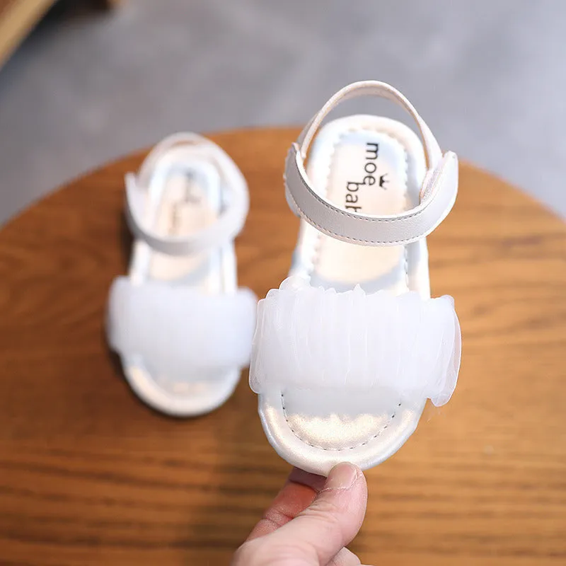 Girls Sandals Summer Hot Children Shoes Princess Lace Girls Sandal Kids Shoes Sandal Primary School Student Baby Girl Shoes
