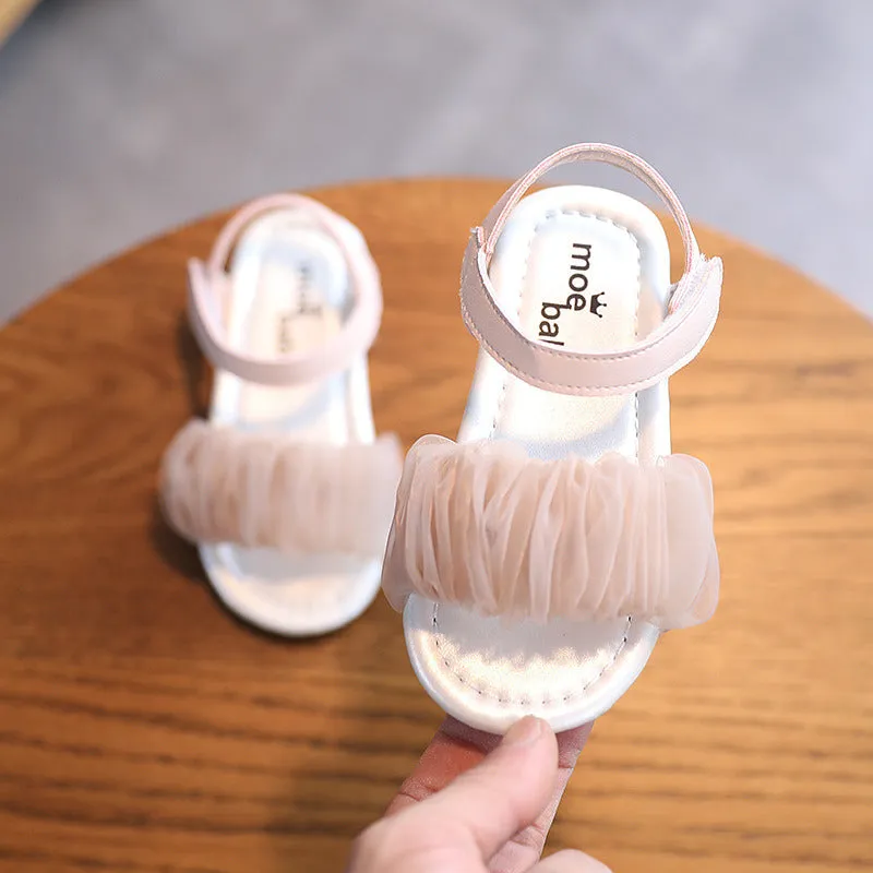 Girls Sandals Summer Hot Children Shoes Princess Lace Girls Sandal Kids Shoes Sandal Primary School Student Baby Girl Shoes