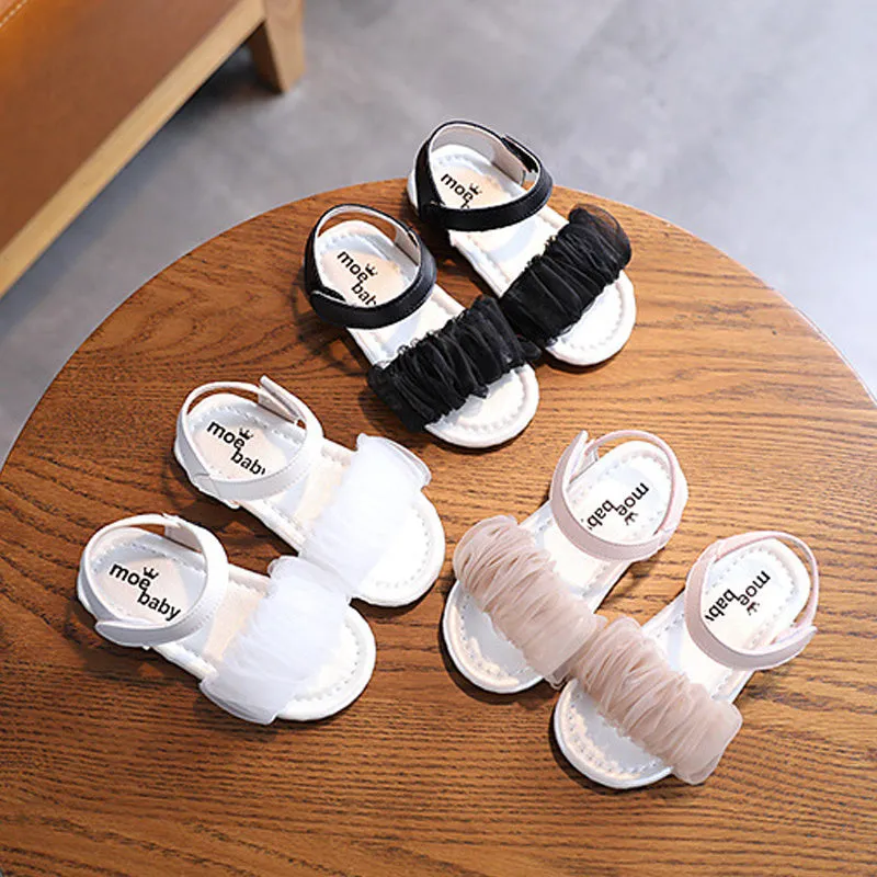 Girls Sandals Summer Hot Children Shoes Princess Lace Girls Sandal Kids Shoes Sandal Primary School Student Baby Girl Shoes