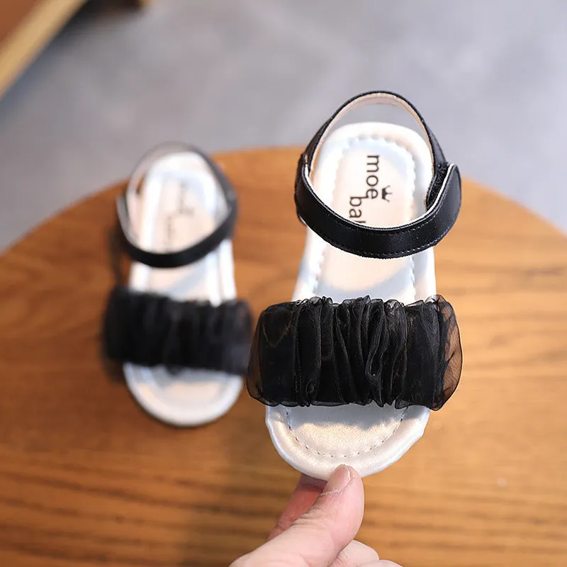 Girls Sandals Summer Hot Children Shoes Princess Lace Girls Sandal Kids Shoes Sandal Primary School Student Baby Girl Shoes