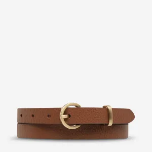 Happens All The Time Belt - Tan/Gold