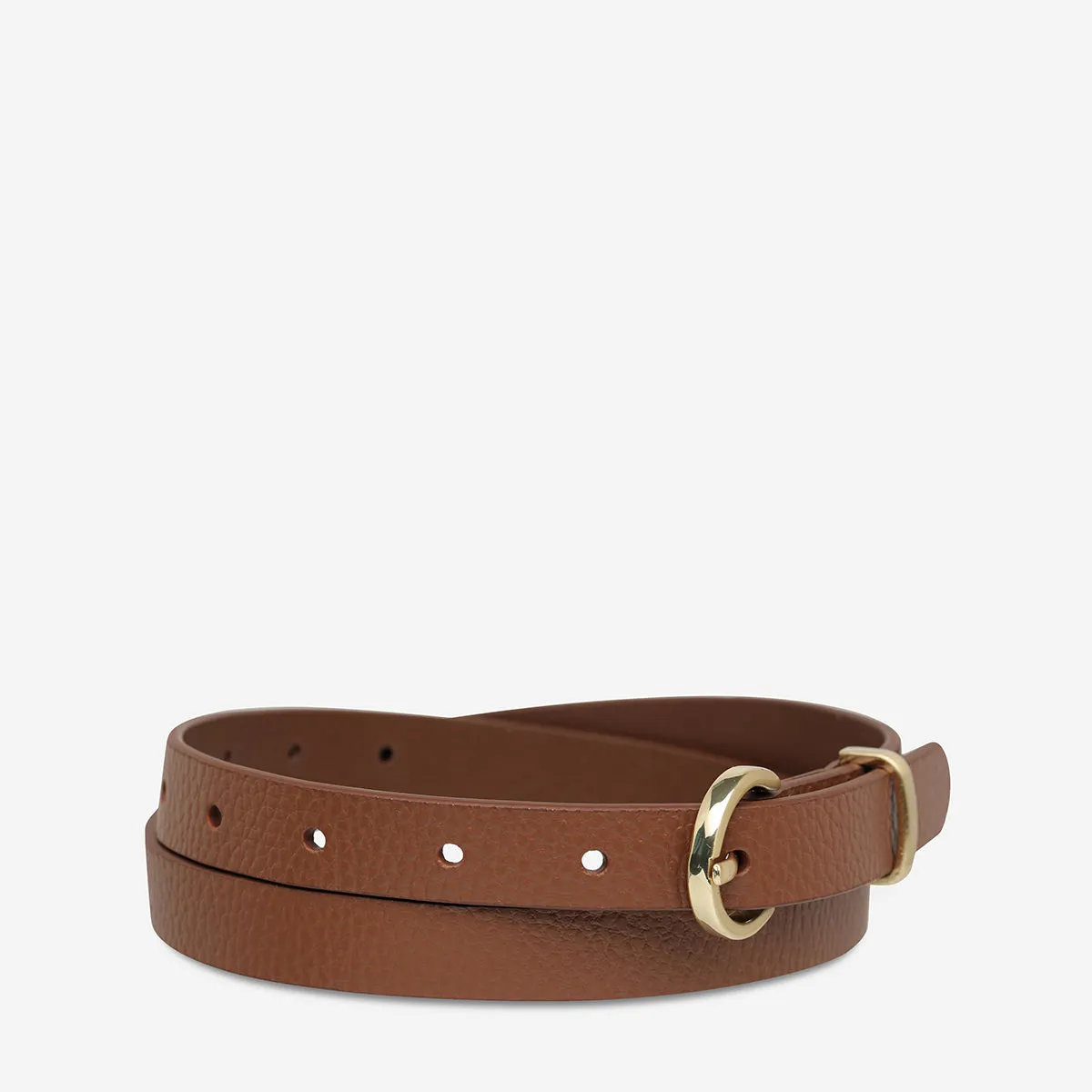 Happens All The Time Belt - Tan/Gold