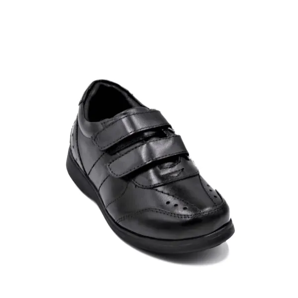 Harold Boys Black Leather School Shoes